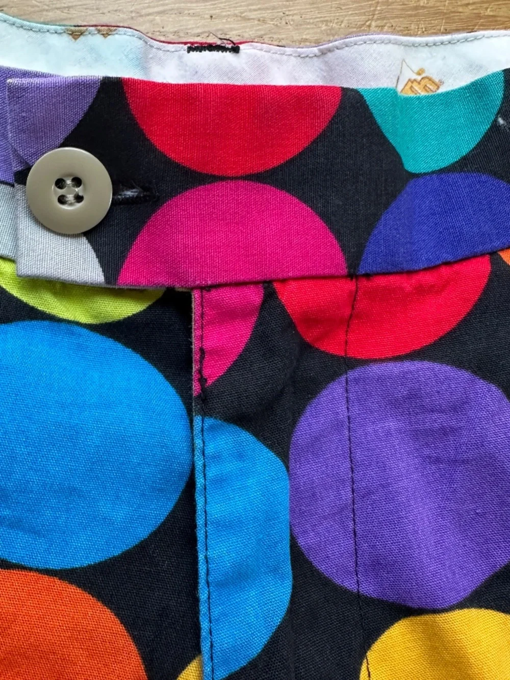 Loudmouth Golf Shorts Mens 32 Multi Polka Dot Stretch Cotton Flat Front Funky